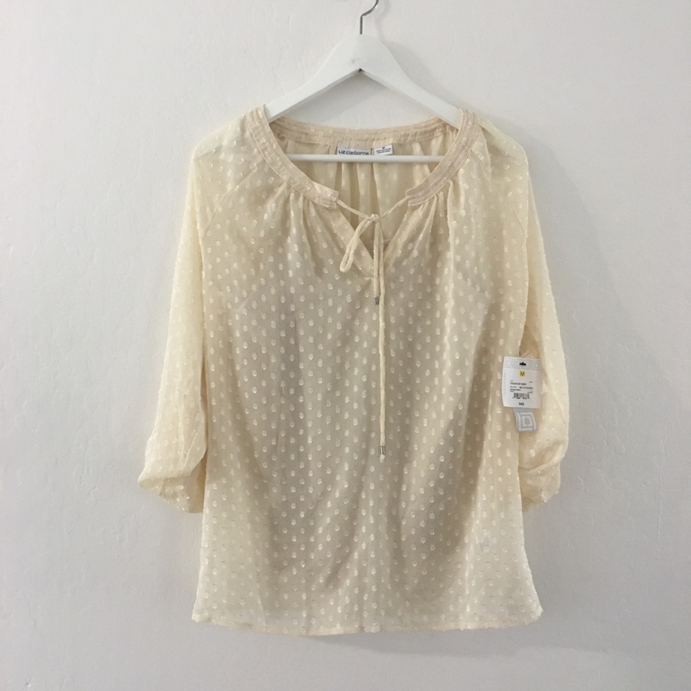 NWT Polka Dot tulle blouse w/ matching tank top
